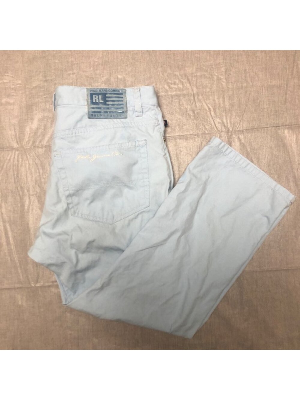 Ralph Lauren Polo Jeans Company Crop Pants Womens Size 8 Light Blue Casual